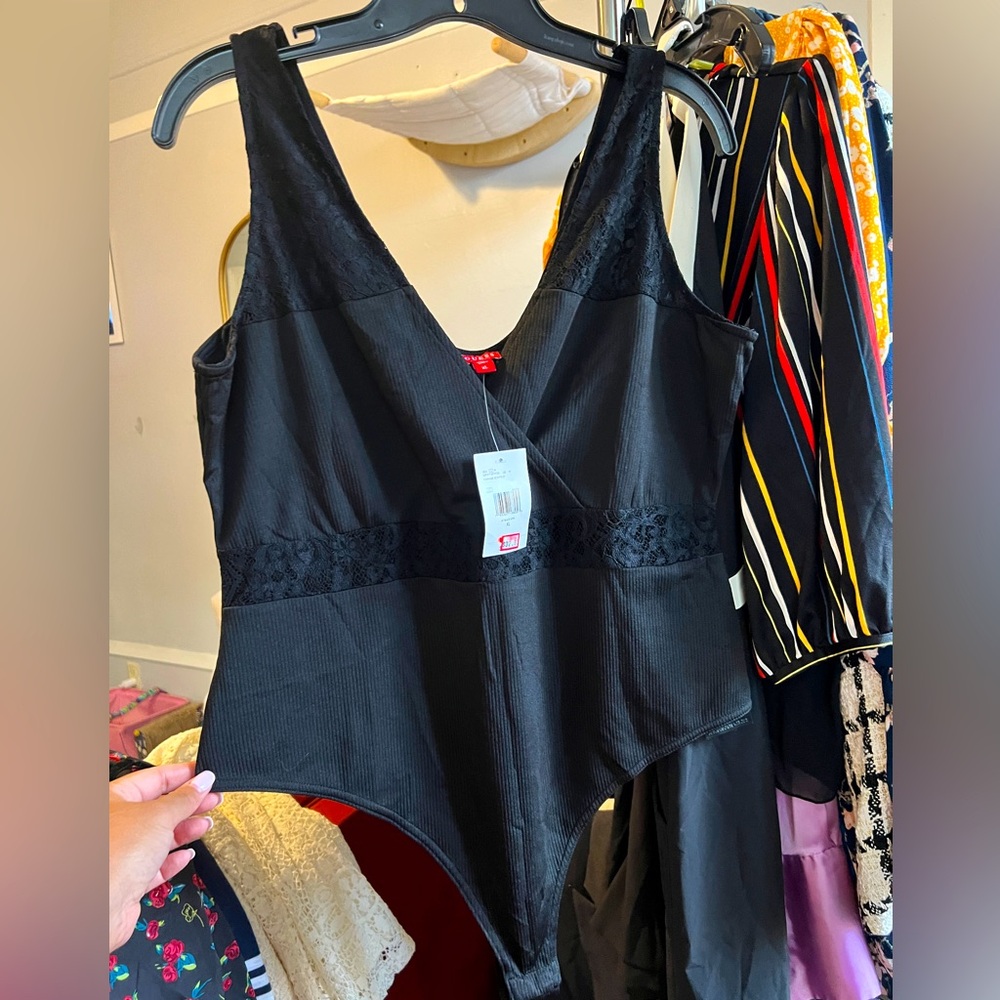 Guess black bodysuit tank top. Size XL. Brand New. Never worn